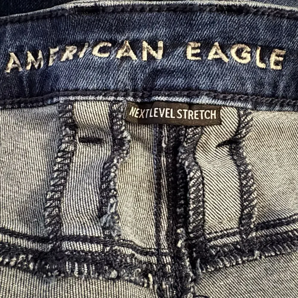American Eagle Ne(x)t Level Stretch Festival Flare Jean 18 Regular Women’s Blue - Picture 4 of 7